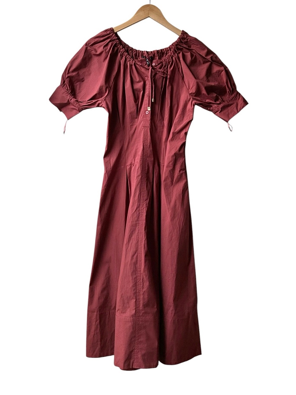 NWT J.Crew Cinched-waist shirt-dress in Brilliant Mahogany Red Sz 4P - Picture 2 of 11